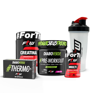 Kit Pre-Treino Fit Pre Workout Multi-Vitaminas Creatina Thermo Caps