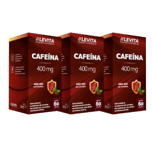CAFEÍNA 400mg C/ 60 CAPSULAS | LEVITA VITAMINAS- 3 UND