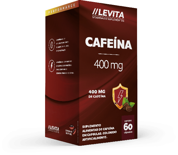 CAFEÍNA 400mg C/ 60 CAPSULAS | LEVITA VITAMINAS